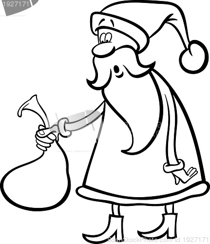 Image of santa claus cartoon for coloring