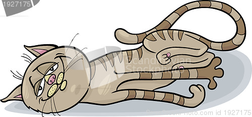 Image of happy cat cartoon illustration