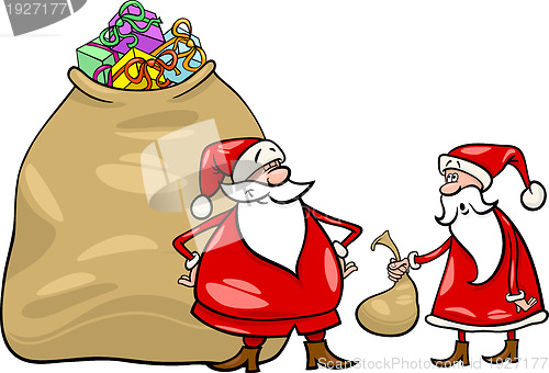 Image of santa claus cartoon christmas illustration