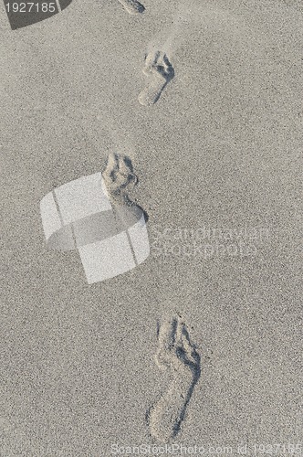 Image of Footprints in the sand