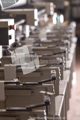 Image of Closeup part of an industrial machine