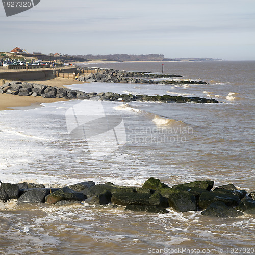 Image of Rock breakwaters along the Aldeburgh Coast