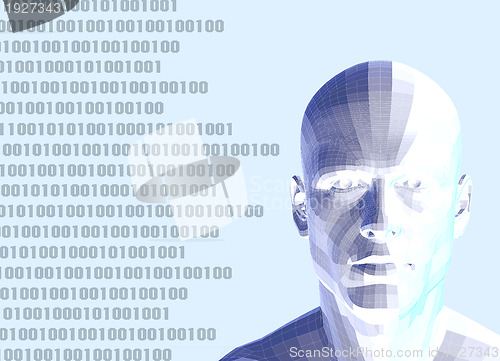 Image of 3d model of binary man