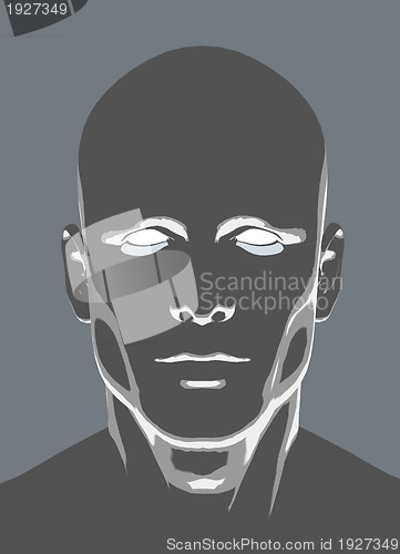 Image of Gray silhouette of binary man