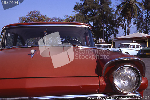 Image of Headlight on vintage Cuban car