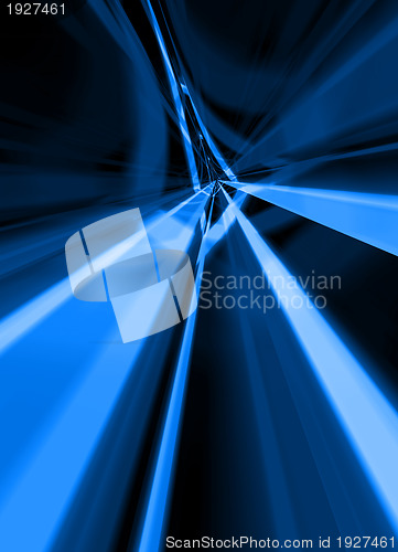 Image of Glowing lines along an abstract tunnel