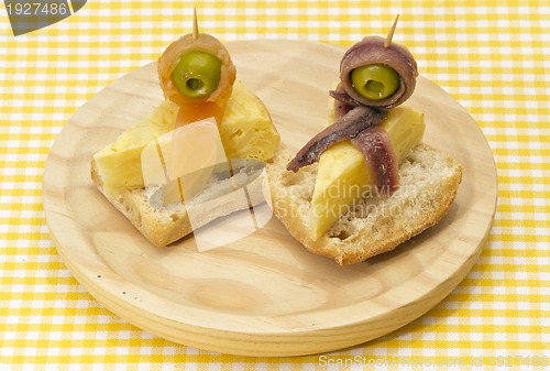 Image of Appetizer Plate with Salmon and Olives