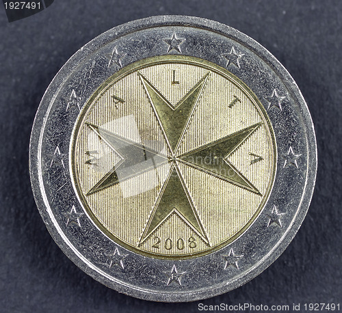 Image of Two Euro coin from the Republic of Malta