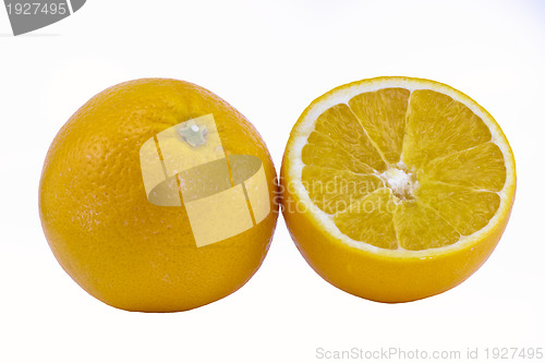 Image of Fresh oranges isolated on white