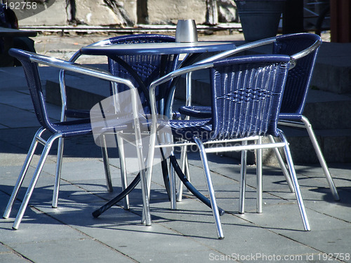 Image of Cafe table outside