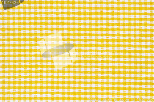 Image of texture white yellow tablecloth