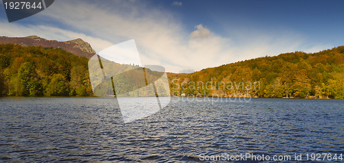 Image of Autumn in Lake Santa Fe, Montseny. Spain