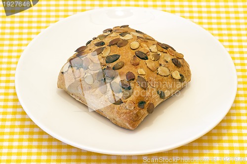 Image of fresh bread with pumpkin seeds