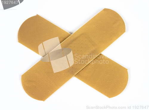 Image of plasters isolated