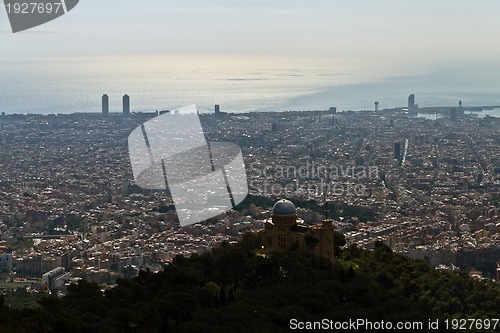 Image of panorama of the city of Barcelona Spain