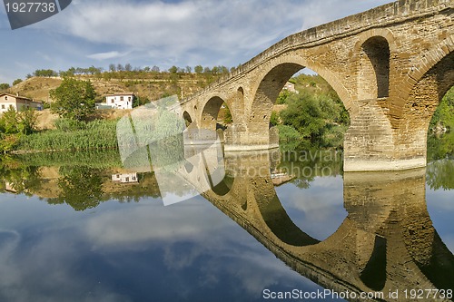 Image of Puente la Reina bridge , Navarre Spain