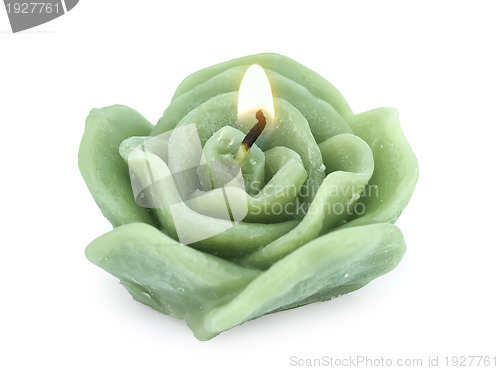 Image of Handmade wax green candle