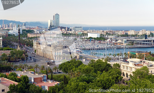 Image of panorama of the city of Barcelona Spain