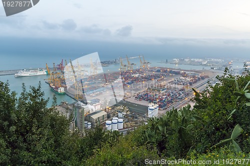 Image of container operation in port