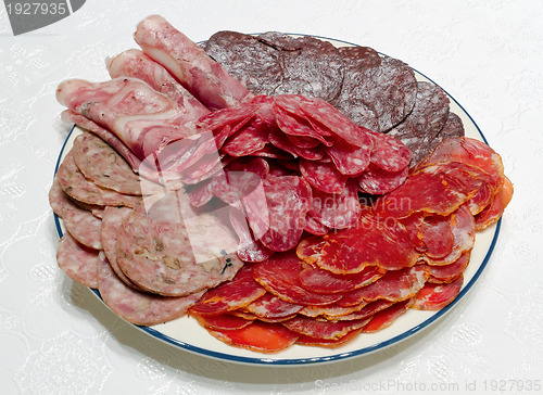 Image of Spanish serrano ham and sausages