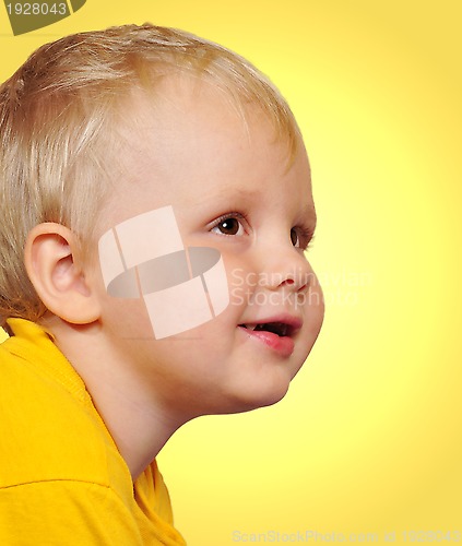 Image of curious toddler boy