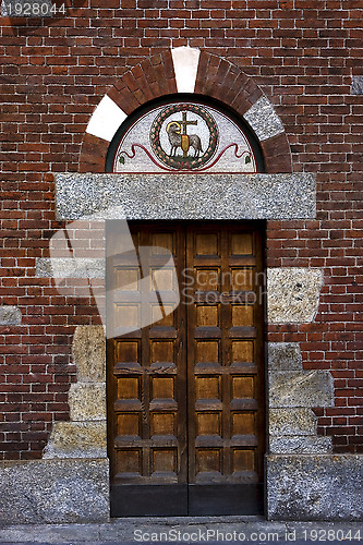 Image of door in the san babila church