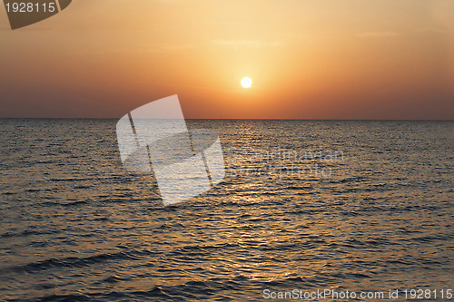 Image of Beautiful sunrise at sea