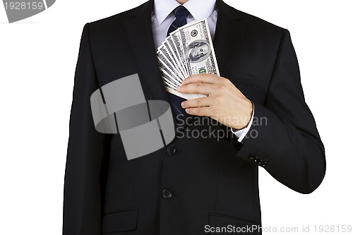 Image of Businessman with money