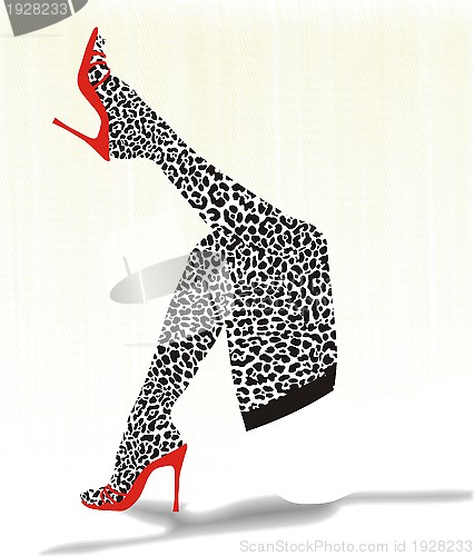 Image of Stockings with cheetah pattern