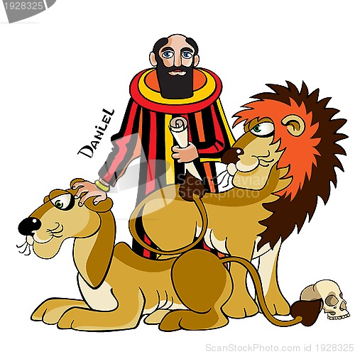 Image of Daniel and lions.