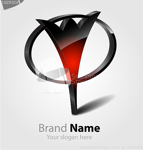 Image of Abstract glossy brand logo/logotype