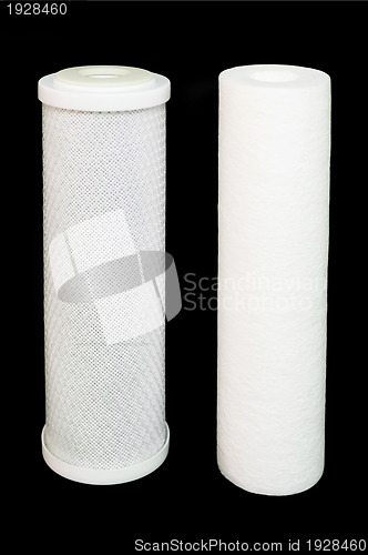 Image of Cartridge for water filter on a black background