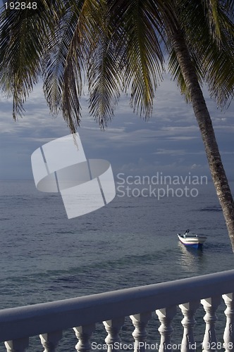 Image of boat in sea caribbean