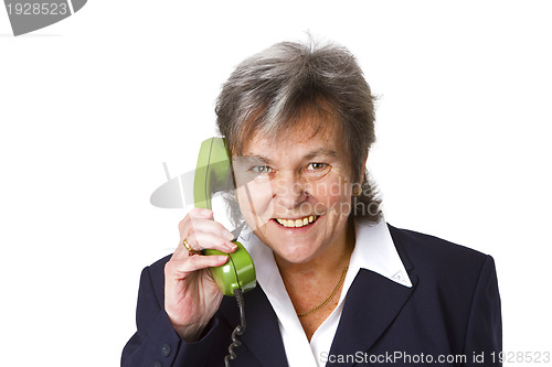 Image of Female senior boss on telephone