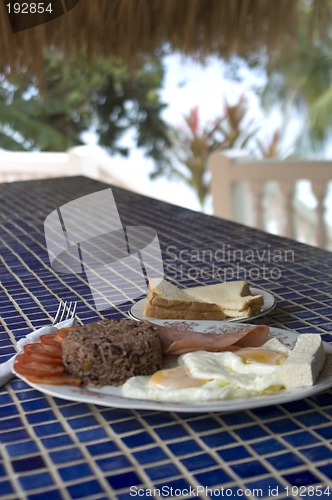 Image of breakfast by the sea