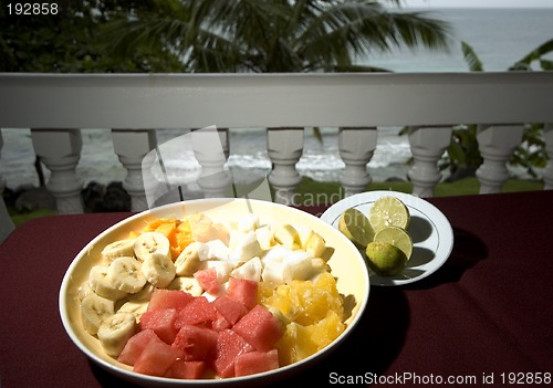 Image of fruit salad at resort