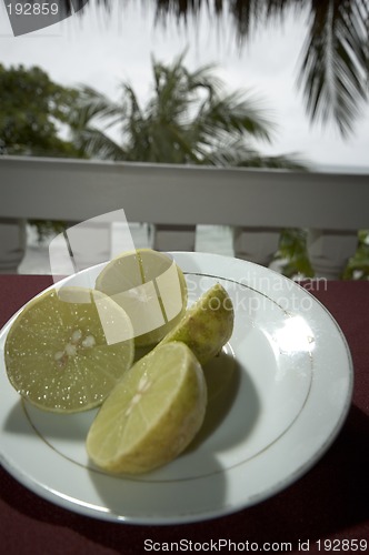 Image of limes on plate