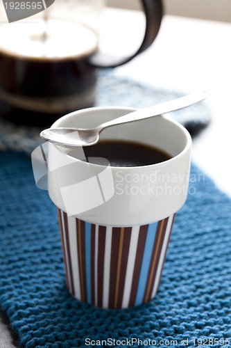 Image of Hot coffee and plunger