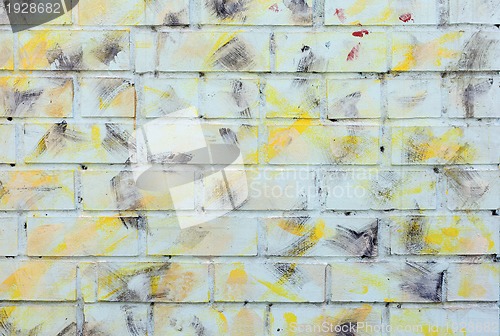 Image of Vintage white background brickwall