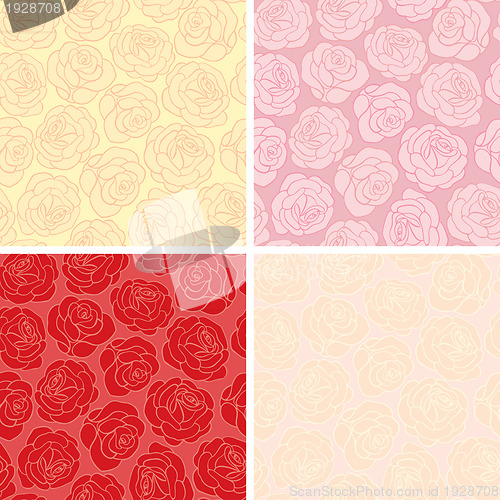 Image of Seamless background with roses