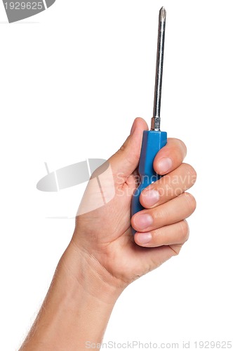 Image of Hand with screwdriver