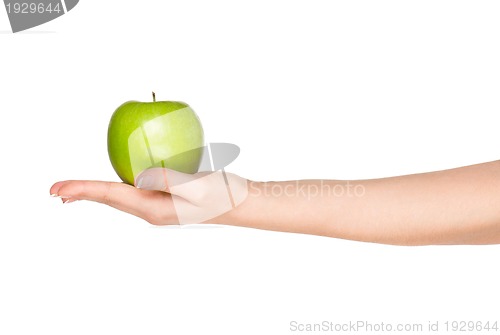 Image of Hand with apple