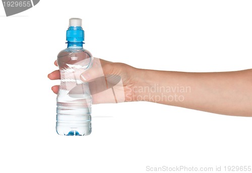 Image of Hand with bottle of water