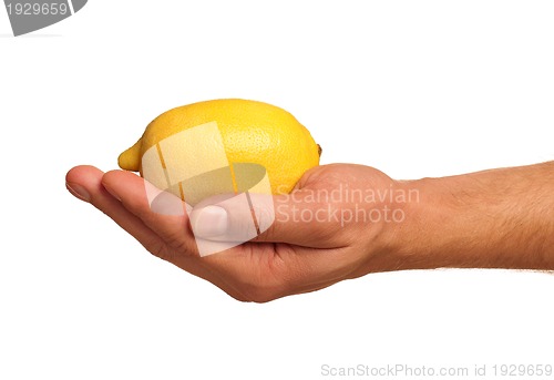 Image of Hand with lemon