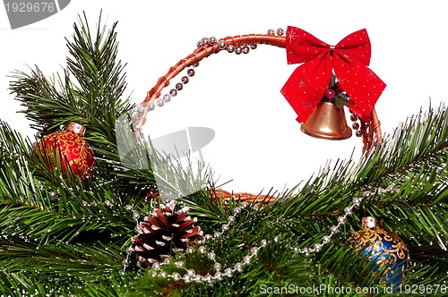 Image of Christmas wicker basket