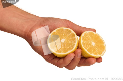 Image of Hand with lemon