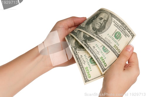 Image of Hand with dollars