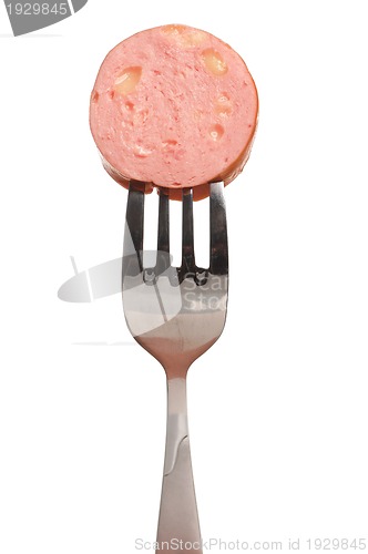 Image of Sausage on fork