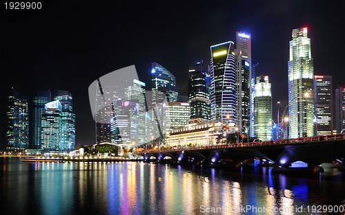 Image of Singapore city at night