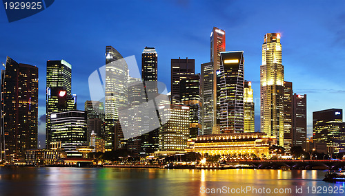 Image of Singapore City at dusk